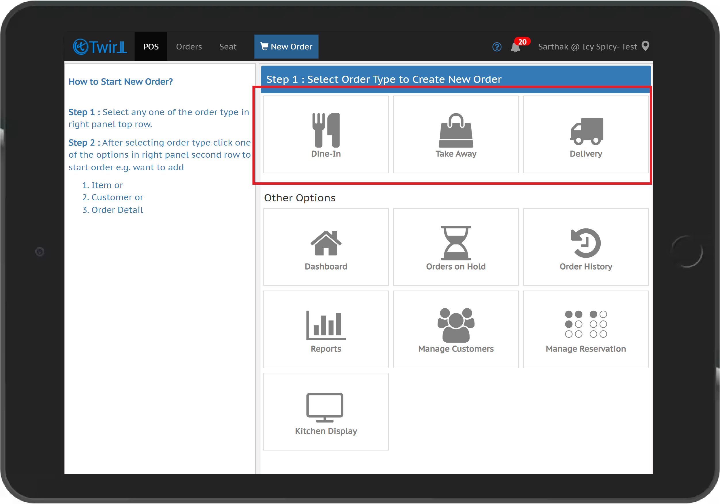 How To Change Order Type - Twirll