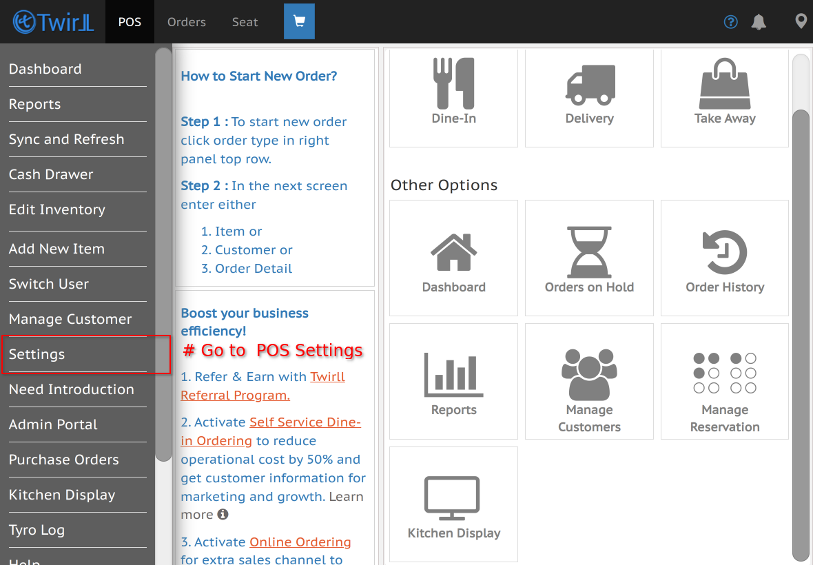 POS Settings