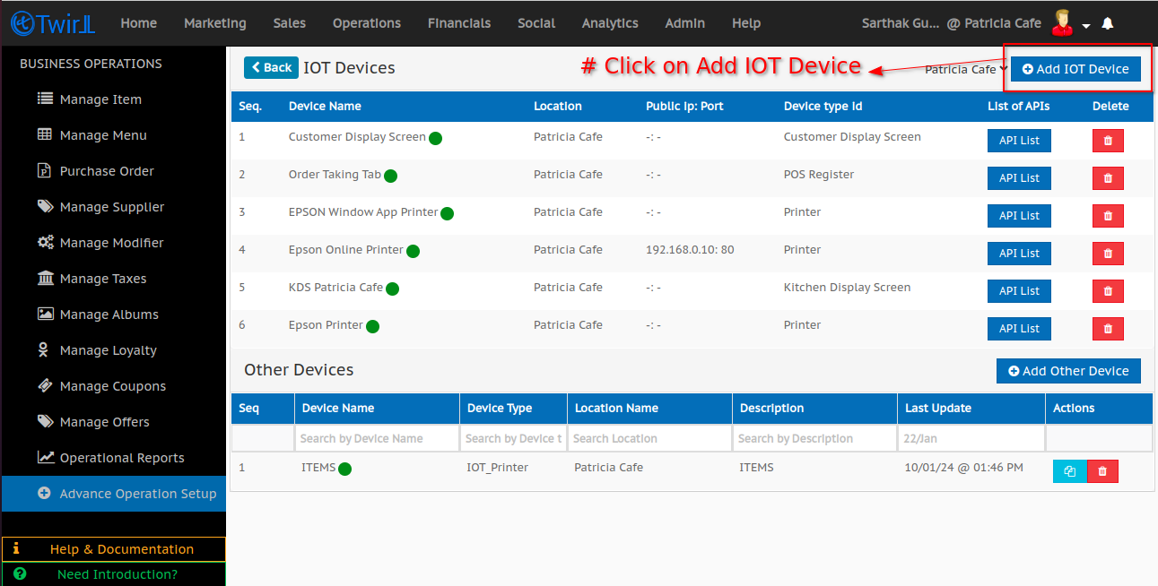 Add IOT Device