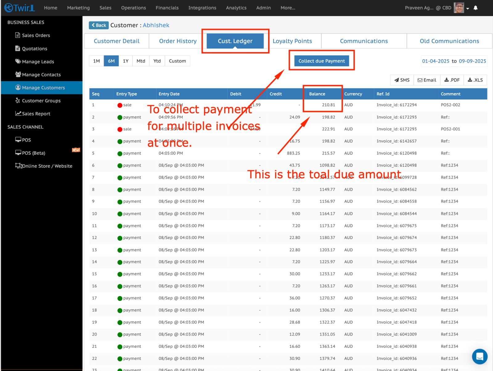 Customer Ledger
